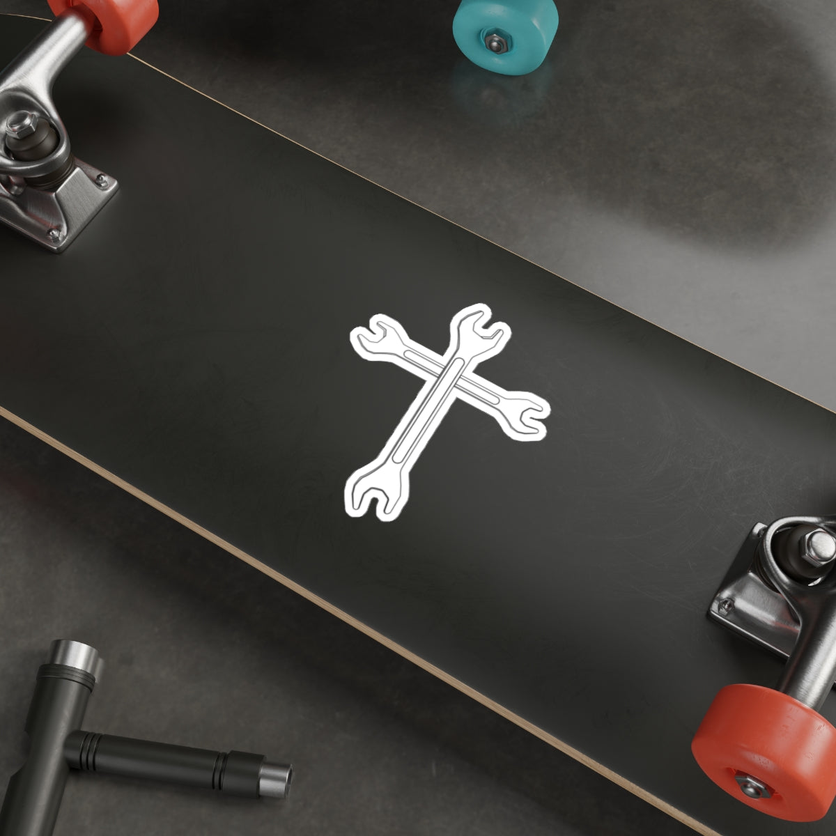 "Mechanic's Cross" Sticker
