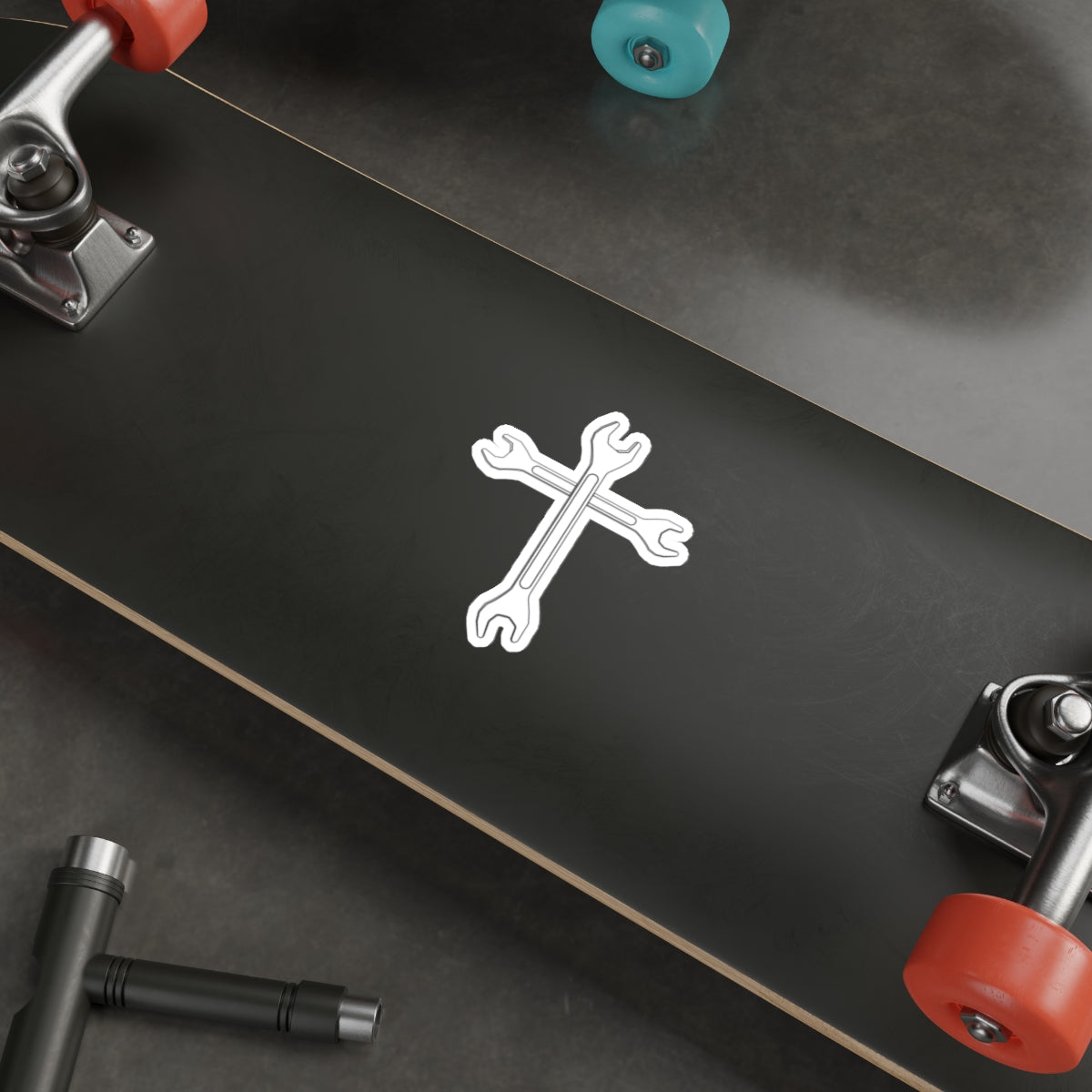 "Mechanic's Cross" Sticker