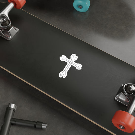 "Mechanic's Cross" Sticker